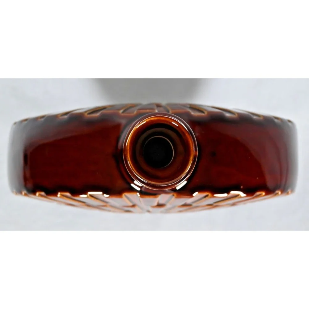 RARE Carolyn Kinder Mid Century Modern Brown Decanter 13.5